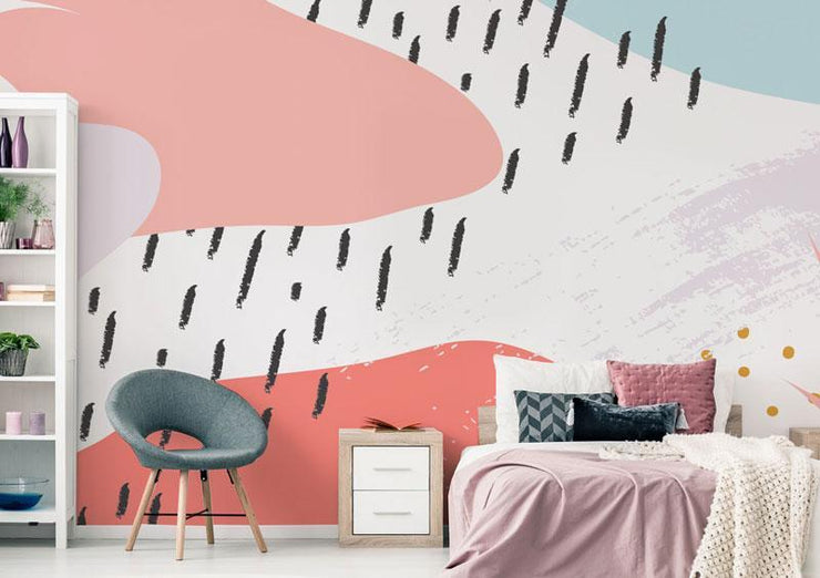 Abstract Memphis Mural Wallpaper-Abstract-Eazywallz