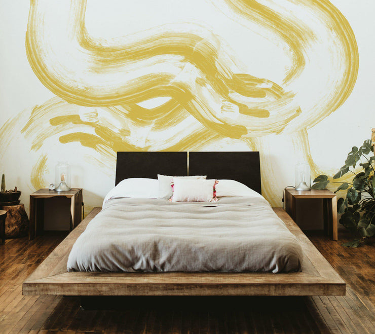 Lemon Paint Brush Wallpaper Mural