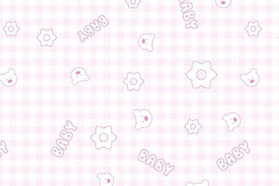 Baby pink seamless pattern Wall Mural-Kids' Stuff-Eazywallz