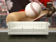 Baseball action Wall Mural-Sports-Eazywallz