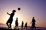 Beach soccer silhouettes Wall Mural-Sports-Eazywallz