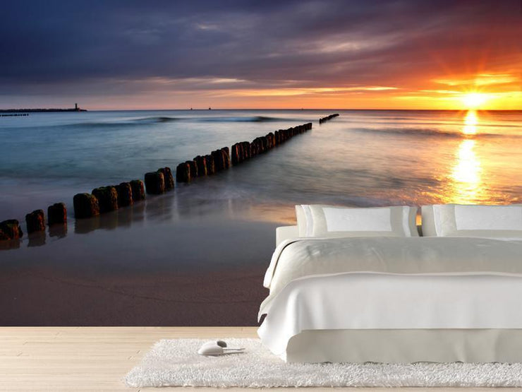 Beautiful sunrise Wall Mural-Landscapes & Nature,Tropical & Beach-Eazywallz