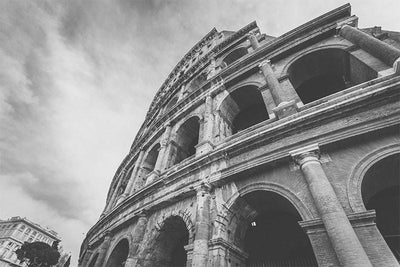 Black and White Colosseum Wall Mural-Buildings & Landmarks-Eazywallz