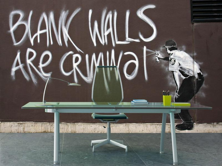 Blank walls are criminal Wall Mural-Urban,Words-Eazywallz