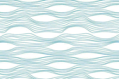 Blue modern lines Wall Mural-Patterns-Eazywallz