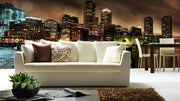 Boston at Night Wall Mural-Cityscapes,Panoramic,Best Rated Murals-Eazywallz