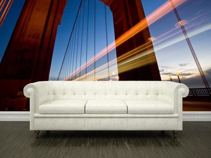 Cars passing on the Golden Gate Bridge Wall Mural-Buildings & Landmarks,Urban-Eazywallz