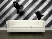 Crosswalk scene Wall Mural-Black & White,Urban-Eazywallz