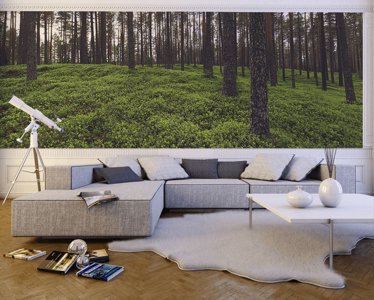 Deep Green Forest Wall Mural-Landscapes & Nature-Eazywallz