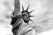 Detail of the Statue of Liberty Wall Mural-Black & White,Buildings & Landmarks,Featured Category-Eazywallz