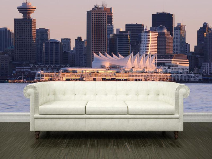 Downtown Vancouver at sunset Wall Mural-Cityscapes-Eazywallz