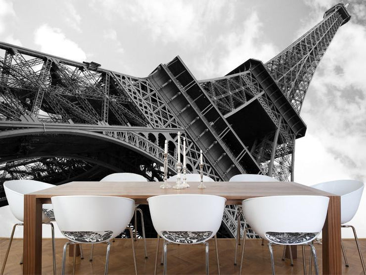 Eiffel Tower over the blue sky, France Wall Mural-Buildings & Landmarks-Eazywallz