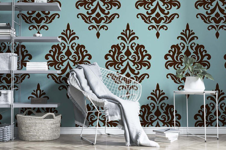 Elegant damask Wall Mural