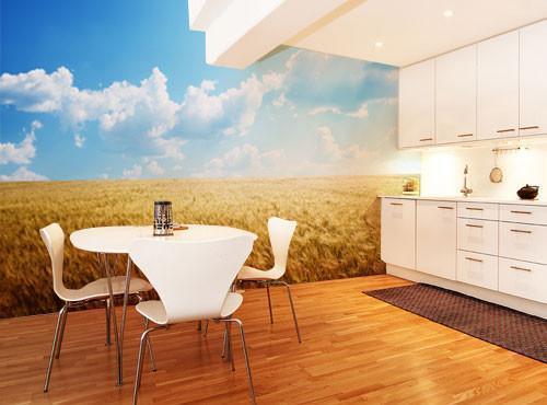 Field of Barley Wall Mural-Food & Drink,Landscapes & Nature-Eazywallz