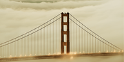 Foggy Golden Gate Bridge Wall Mural-Landscapes & Nature,Panoramic-Eazywallz