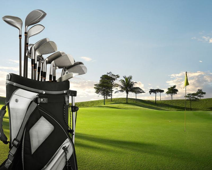 Golf equipment on green Wall Mural-Sports-Eazywallz