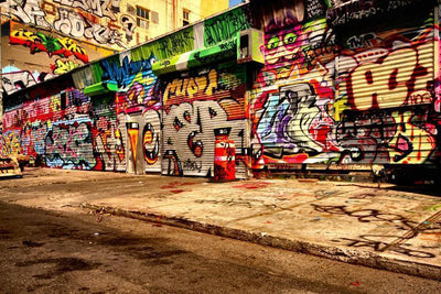 Graffiti on building Wall Mural-Urban-Eazywallz