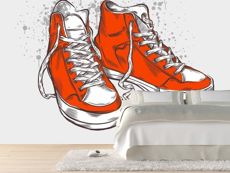 Hand-drawn sneakers Wall Mural-Urban,Modern Graphics-Eazywallz