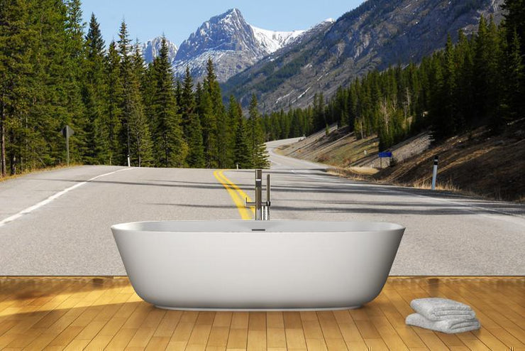 Highway to the Rocky mountains Wall Mural-Landscapes & Nature-Eazywallz