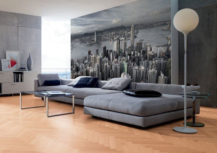 Hong Kong Cityscape Wall Mural-Cityscapes-Eazywallz