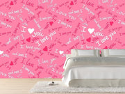 "I love you" Wall Mural-Patterns,Words,Featured Category of the Month-Eazywallz