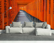 Japanese Torii Gate Trail Wall Mural-Landscapes & Nature,Zen-Eazywallz