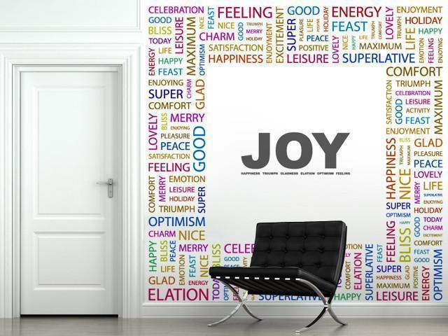 "Joy" Wall Mural-Modern Graphics,Words,Featured Category of the Month-Eazywallz