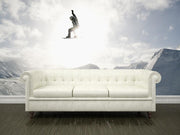 Jumping snowboarder Wall Mural-Landscapes & Nature,Sports-Eazywallz