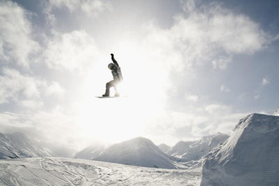 Jumping snowboarder Wall Mural-Landscapes & Nature,Sports-Eazywallz