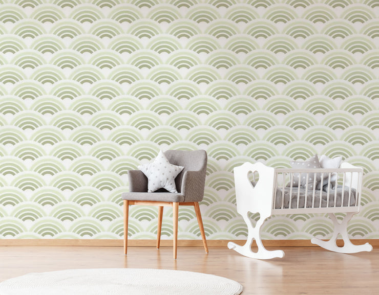 Mint Waves Wallpaper Mural