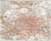 Map of Paris and the suburbs Wall Mural-Maps-Eazywallz