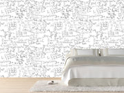 Math formulas in black Wall Mural-Patterns-Eazywallz