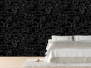 Math formulas in white Wall Mural-Patterns-Eazywallz