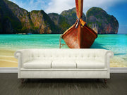 Maya Bay, Thailand Wall Mural-Transportation,Tropical & Beach-Eazywallz