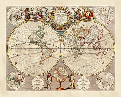 Medieval World Map Wall Mural-Maps-Eazywallz