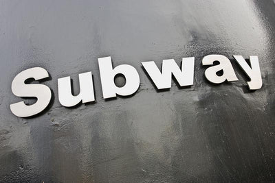 Monochromatic subway sign Wall Mural-Black & White,Transportation,Urban,Words-Eazywallz