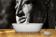 Monument of buddha Wall Mural-Black & White,Zen-Eazywallz