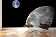 Moon and Earth Wall Mural