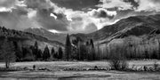 Mountain Range in New Zealand Wall Mural-Black & White,Landscapes & Nature,Panoramic-Eazywallz