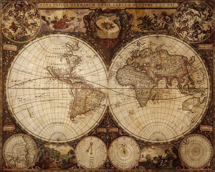 Old map Wall Mural-Maps-Eazywallz