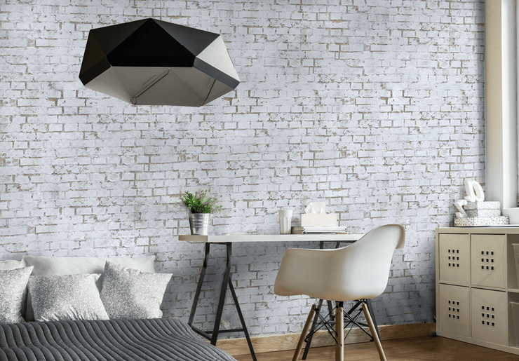 Old White Brick Wall Mural-Textures-Eazywallz