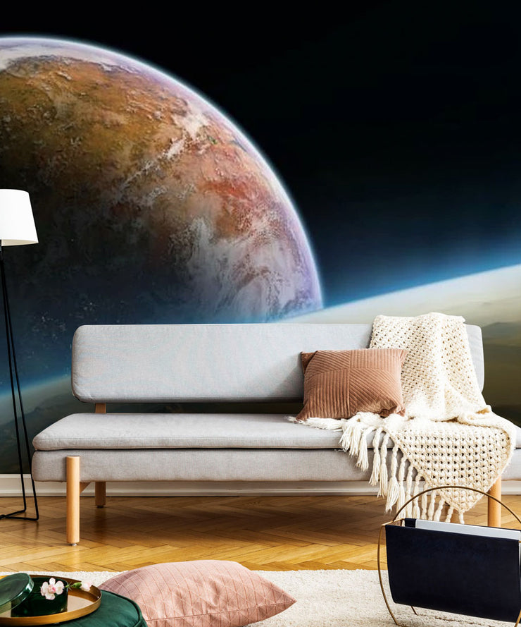 Orbital view of a planet Wall Mural