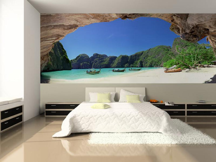 Paradise lagoon on Phi Phi Island Wall Mural-Tropical & Beach-Eazywallz