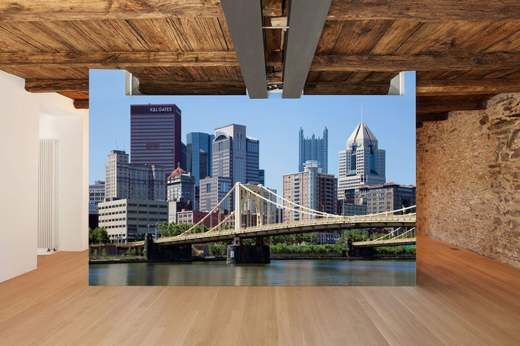 Pittsburgh Skyline Wall Mural-Cityscapes-Eazywallz