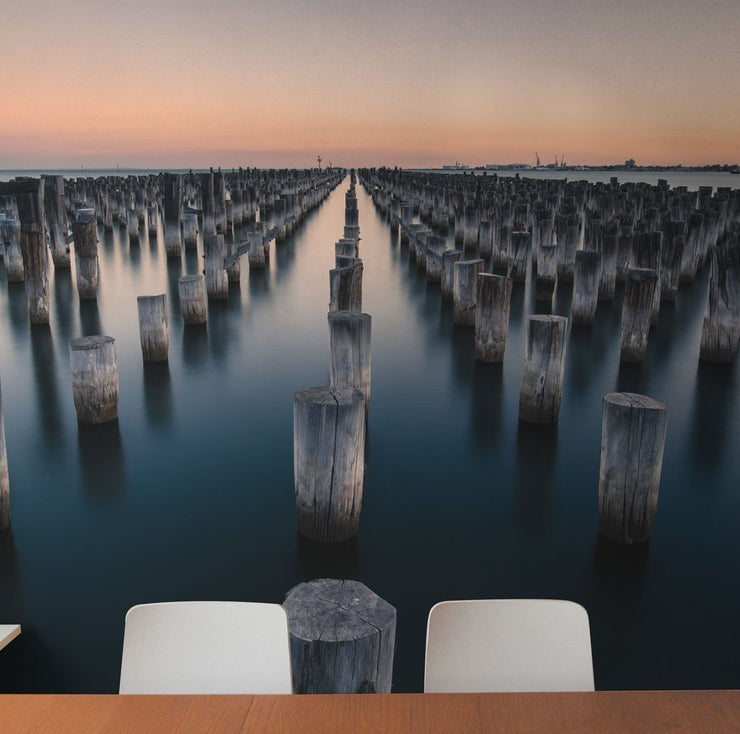 Port Melbourne Wall Mural-Landscapes & Nature-Eazywallz