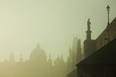 Prague bridge at dawn Wall Mural-Cityscapes-Eazywallz