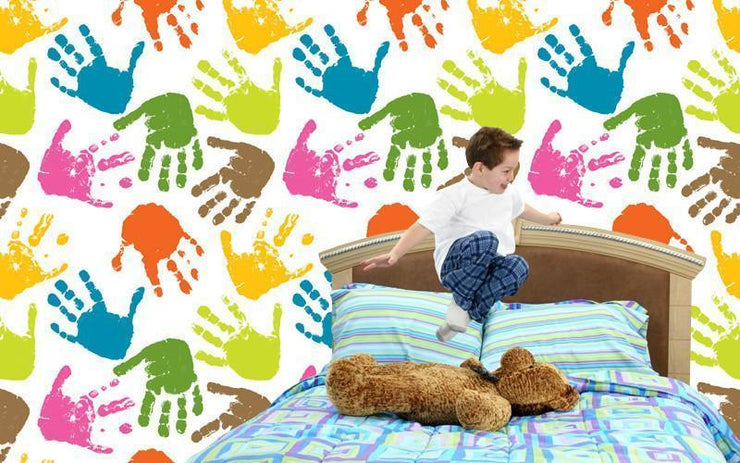 Prints of childs'hands Wall Mural-Kids' Stuff-Eazywallz