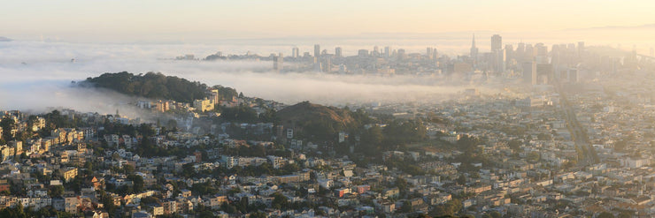 San Francisco Panoramic Skyline Wall Mural-Landscapes & Nature,Panoramic-Eazywallz