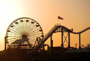 Santa Monica Pier Wall Mural-Buildings & Landmarks,Cityscapes,Landscapes & Nature,Transportation,Urban-Eazywallz