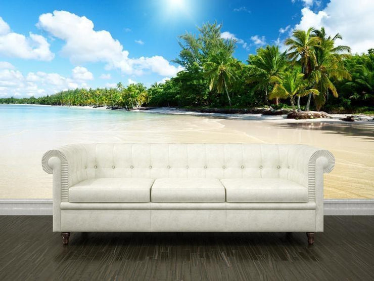 Sea and coconut palms Wall Mural-Tropical & Beach-Eazywallz